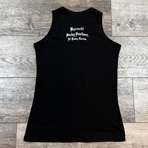 2019 Barnett El Paso TX Harley Davidson Skull V-Neck Sleeveless Tank Top - Large - Picture 5 of 6